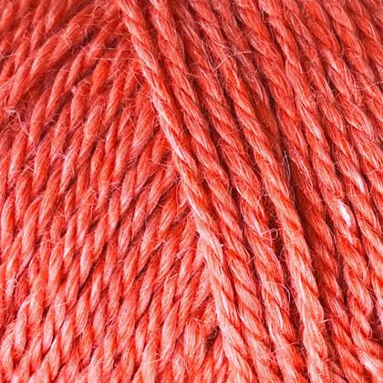 No. 4 Organic Wool+Nettles, Coral rød