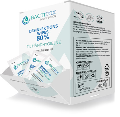 BACTITOX wipes til hånddesinfektion 100 stk.