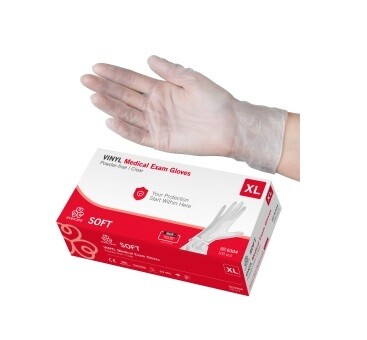 Evercare Vinyl soft handsker, pudderfri