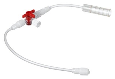 ARGON 15 cm male luer lock/3-way stopcock funnel