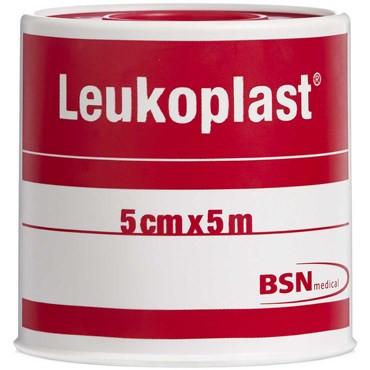 Leukoplast lærredstape 5 cm x 5 m 6 stk.