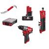Milwaukee M12 sæt: skruem+ligesliber+koben+kuffert+batteri