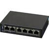 Pulsar 4xPoE Switch 30W, 10/100Mb/s, u. strømforsyning