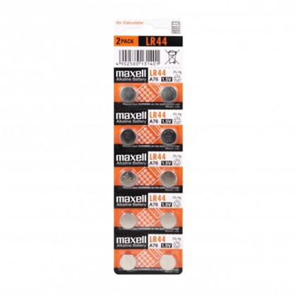 Maxell Alkaline LR44 batterier - 10 stk.