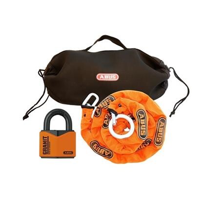 Abus Sampak - hængelås GRANIT 37/55 orange + kæde