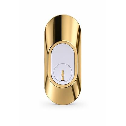 Kyner udvendig cylinderring t/paskvil lås - Pol messing