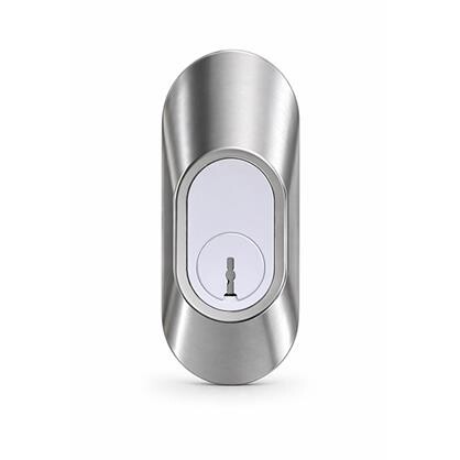 Kyner udvendig cylinderring t/paskvil lås - Mat nikkel