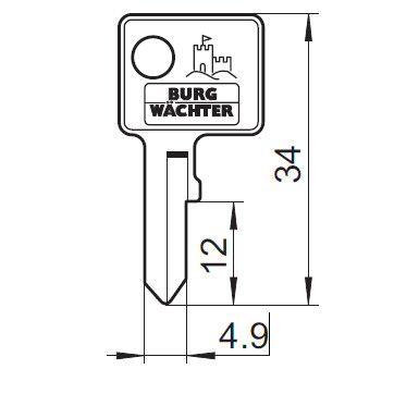 Burg Wächter nøgleemne 45L 