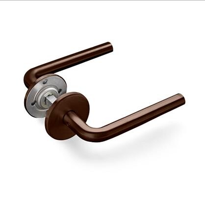 d line dørgreb 14 L, m. klipsroset, CC30/38, sæt, PVD Bronze