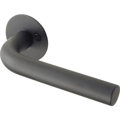 NOIR dørgreb L-form 19mm, massiv roset