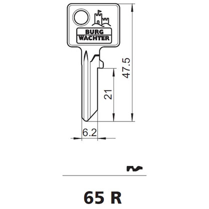 Burg Wächter nøgleemne 65R