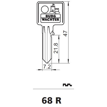 Burg Wächter nøgleemne 68R 