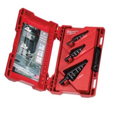 Milwaukee trinborsæt STEP DRILL SET, 3 dele.