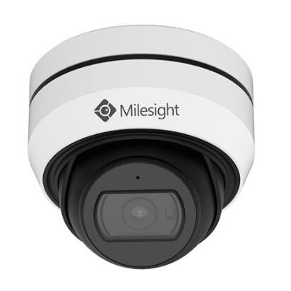 Milesight 4K AI mini vandal dome kamera, 8MP, 2,8mm, hvid