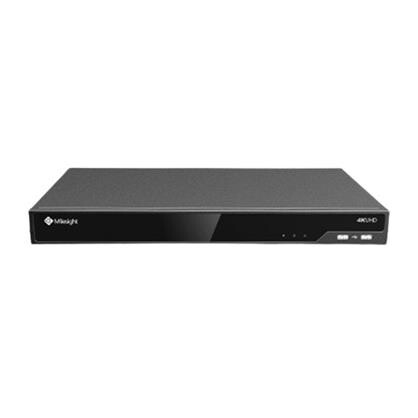 Milesight NVR, 19"" 1U, 16 kanals, 16xPoE, 2xsATA, 160 mbps