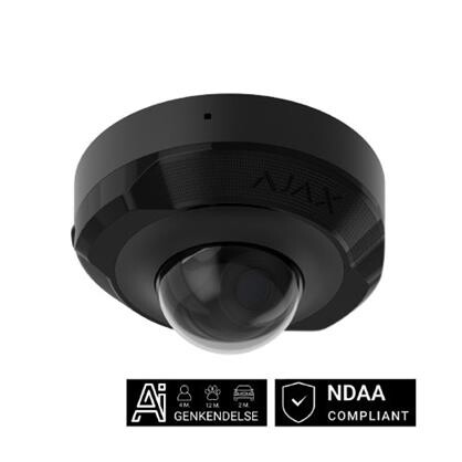 Ajax DomeCam Mini, 8 MP, 2,8mm, sort