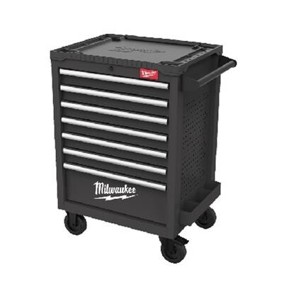 Milwaukee Værkstedsvogn, grå med 7 skuffer.