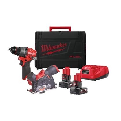 Milwaukee Akku maskinsæt M12 M12 FPP2G2-402X, 2-pak.