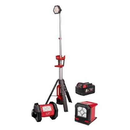 Milwaukee arb. lampesæt + M18 5,0Ah batt.