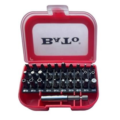 BATO bitssæt 1/4", 31 dele, rød