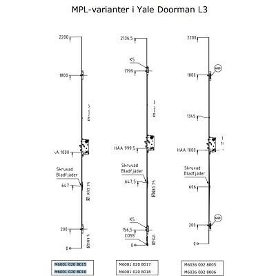 Yale Doorman L3S MPL komplet