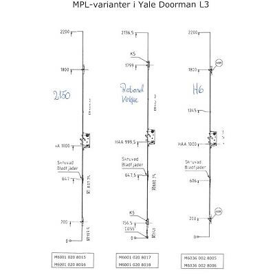 Yale Doorman L3 MPL stanglås med låsekasse
