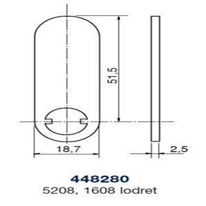 Ruko kamstykke 448280 t/5208-1608 lodret.