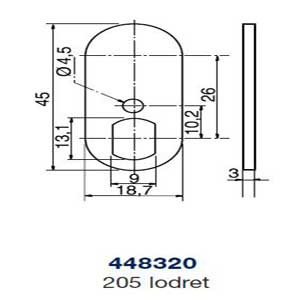 Ruko kamstykke 448320 t/205 lodret