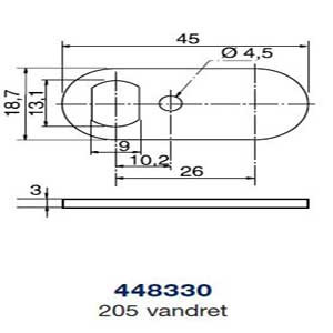 Ruko kamstykke 448330 t/205 vandret