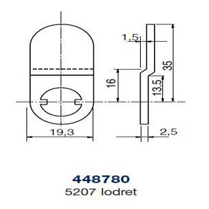 Ruko kamstykke 448780 t/5207 lodret