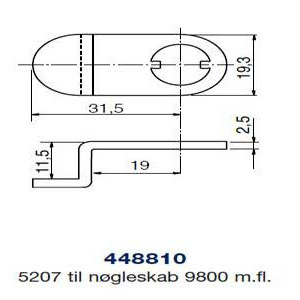 Ruko kamstykke 448810 t/5207-nøgleskab