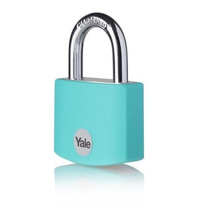 Yale hængelås Aluminium 38mm Blågrøn