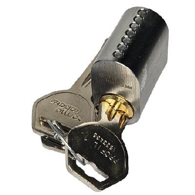 GeGe Oval cylinder i mat krom, i det åbne profil A1, med 3 nøgler