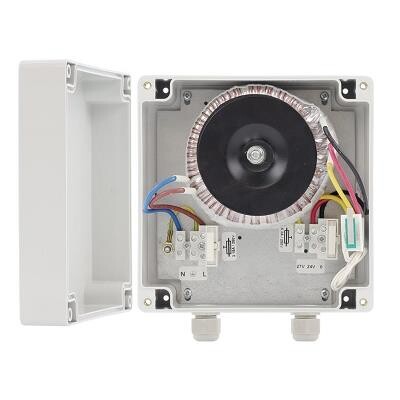 Pulsar strømforsyning 24 VAC 6A - ABS kabinet IP 65