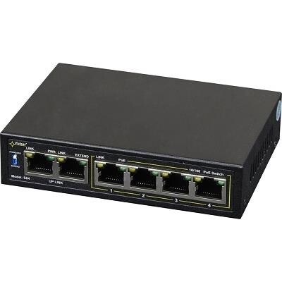 Pulsar 4xPoE Switch 30W, 1GB/s, u. strømforsyning