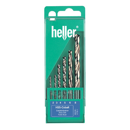 Heller metalbor cobolt hss sæt ø2-8mm, 6 dele