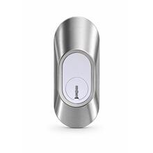 Kyner udvendig cylinderring t/paskvil lås - Mat nikkel