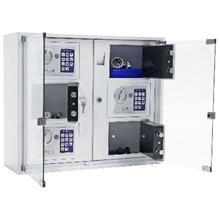 Rottner nøgleskab m. el-kodelås, 6 bokse, udv. brug