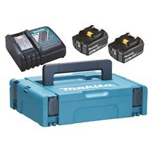 Makita Batteripakke 2 x 4 AH 18V batteri og lader