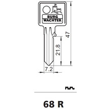 Burg Wächter nøgleemne 68R 