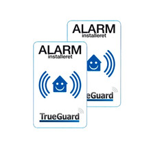 TrueGuard alarm skilt, 2 stk., til montering på hus, carport