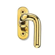 Randi vinduesgreb forkrøppet C-form, P3726 / P3727 Ø14mm, poleret messing. 