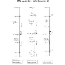 Yale Doorman L3 MPL låsekasse, 2136,5 mm K5, V