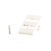 Fuga dataudtag 2xkeystone, type F, hvid