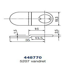 Ruko kamstykke 448770 t/5207 vandret