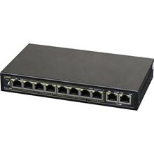 Pulsar 8xPoE Switch 30W, 10/100Mb/s, u. strømforsyning