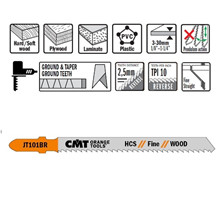 CMT stiksavklinge T101BR (5) 100mm hårdt træ 4-30mm fin