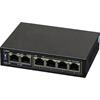 Pulsar 4xPoE Switch 30W, 1GB/s, u. strømforsyning