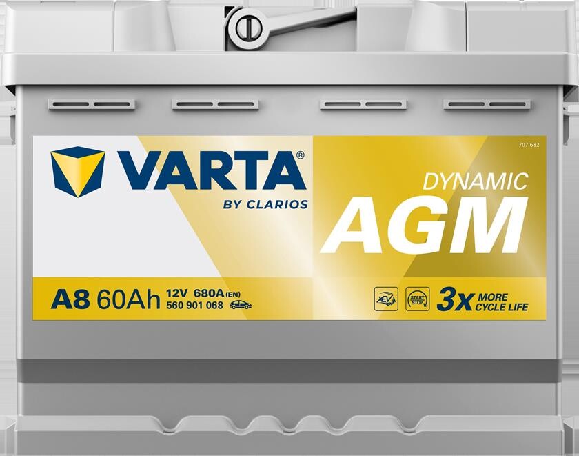 Batteri 60Ah/12V/242x175x190 <br />Start - Auto - AGM