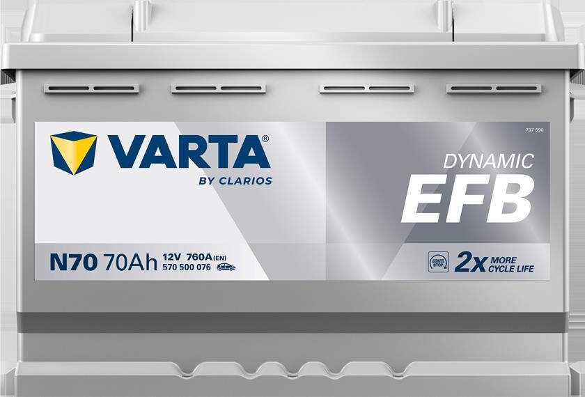 Battery 70Ah/12V/278x175x190 <br />Start - Auto - EFB